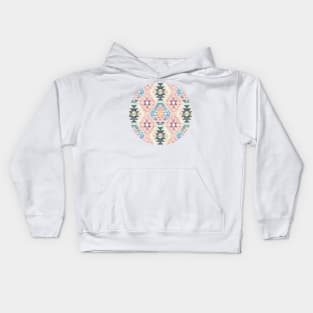 Woven Textured Pastel Kilim Pattern Kids Hoodie